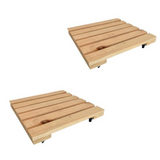 Kit 2 Suporte Deck Modular com Rodinhas para Vasos 35x35