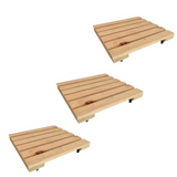 Kit 3 Suporte Deck Modular com Rodinhas para Vasos 35x35