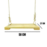 Kit 2 Balanço Madeira C/ Reforço Infantil Corda 8m Até 200kg